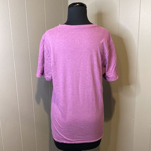 Banana Republic Medium V Neck T Shirt Sarong Purple Soft Wash - Picture 4 of 7